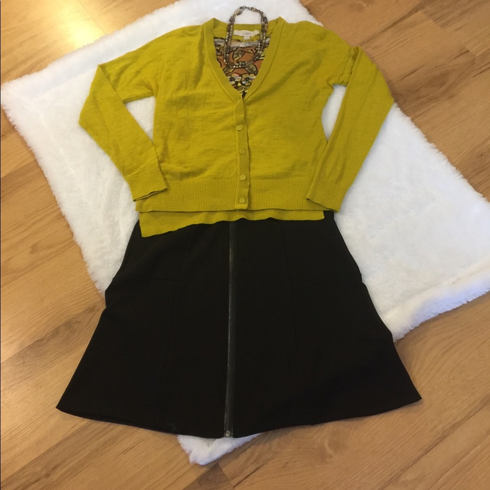 LOFT Cardigan & Floral Shell Set